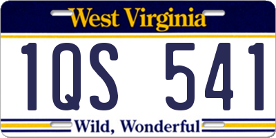 WV license plate 1QS541