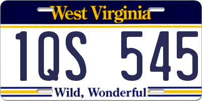 WV license plate 1QS545
