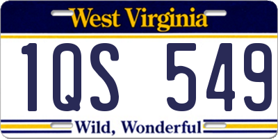 WV license plate 1QS549