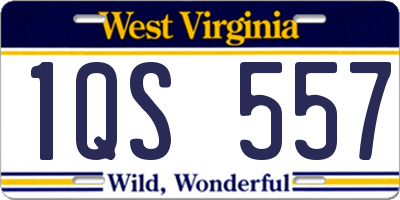 WV license plate 1QS557