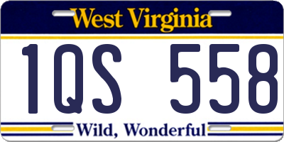 WV license plate 1QS558