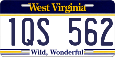 WV license plate 1QS562