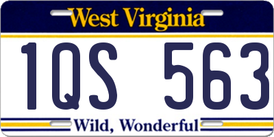 WV license plate 1QS563