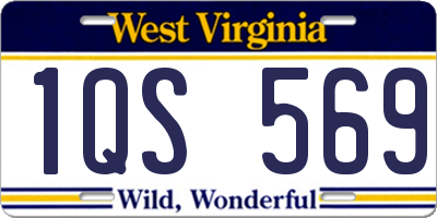 WV license plate 1QS569