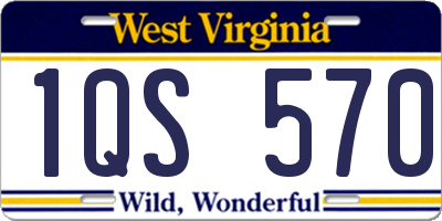 WV license plate 1QS570