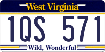 WV license plate 1QS571