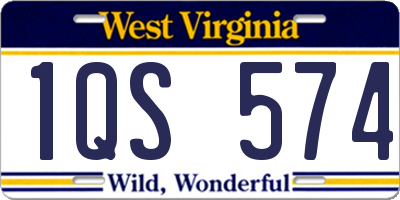 WV license plate 1QS574
