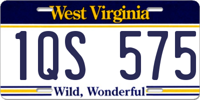 WV license plate 1QS575