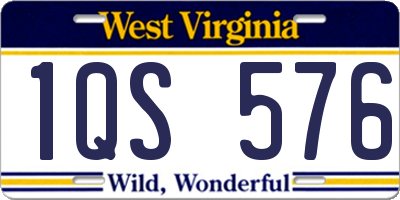WV license plate 1QS576