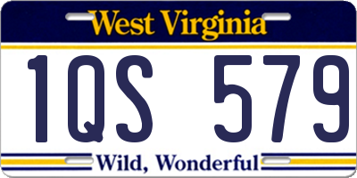 WV license plate 1QS579