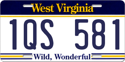 WV license plate 1QS581