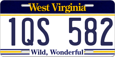 WV license plate 1QS582