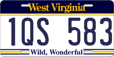 WV license plate 1QS583