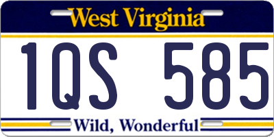 WV license plate 1QS585