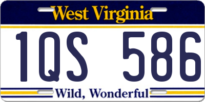 WV license plate 1QS586