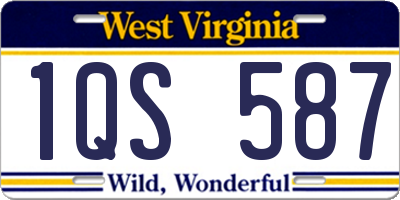 WV license plate 1QS587