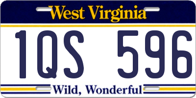WV license plate 1QS596