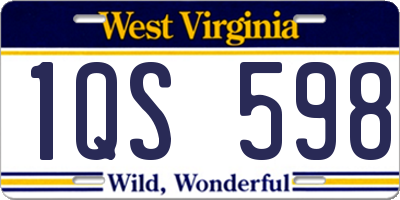 WV license plate 1QS598