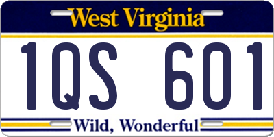 WV license plate 1QS601