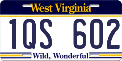 WV license plate 1QS602