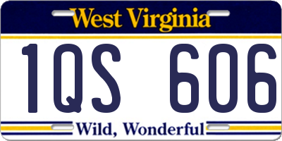 WV license plate 1QS606