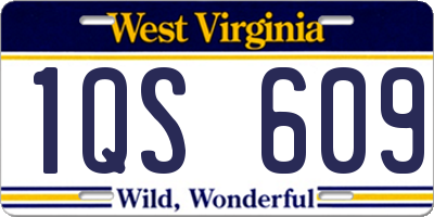 WV license plate 1QS609