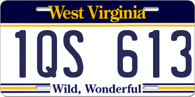 WV license plate 1QS613