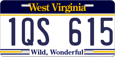 WV license plate 1QS615