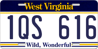 WV license plate 1QS616