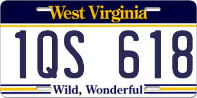 WV license plate 1QS618