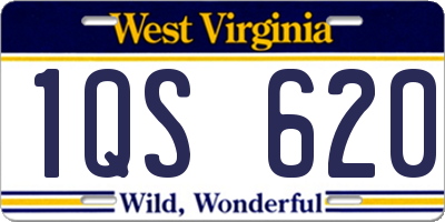 WV license plate 1QS620