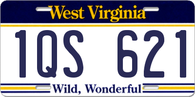 WV license plate 1QS621