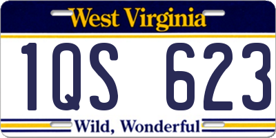 WV license plate 1QS623