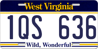 WV license plate 1QS636