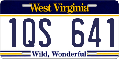 WV license plate 1QS641