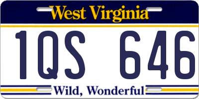WV license plate 1QS646