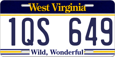 WV license plate 1QS649