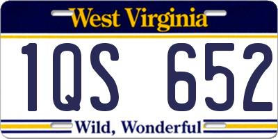 WV license plate 1QS652