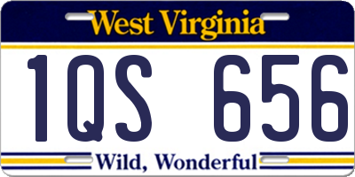 WV license plate 1QS656