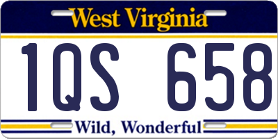 WV license plate 1QS658