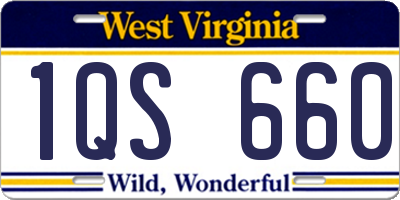 WV license plate 1QS660