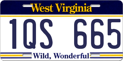 WV license plate 1QS665