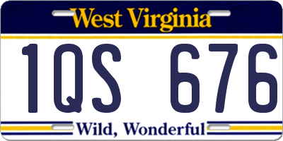 WV license plate 1QS676