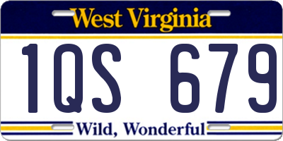 WV license plate 1QS679