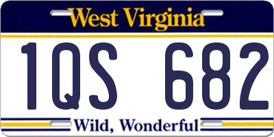 WV license plate 1QS682