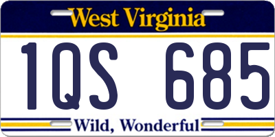 WV license plate 1QS685
