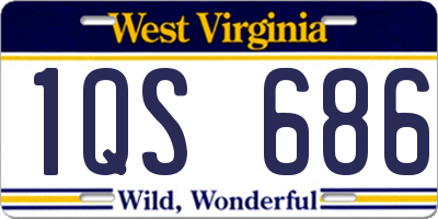 WV license plate 1QS686