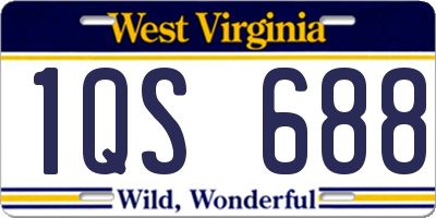 WV license plate 1QS688