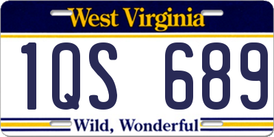 WV license plate 1QS689
