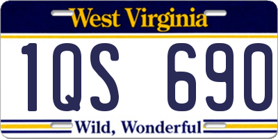 WV license plate 1QS690
